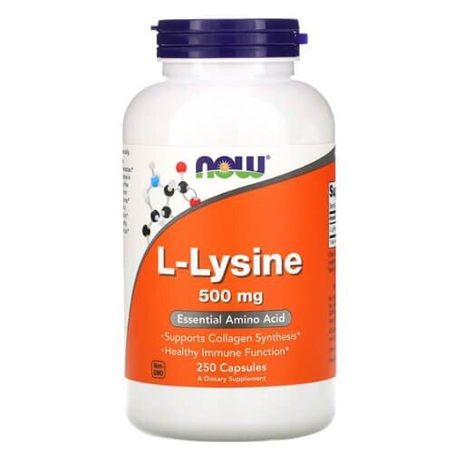 

L-лизин, NOW L-Lysine 500 mg 250 капсул