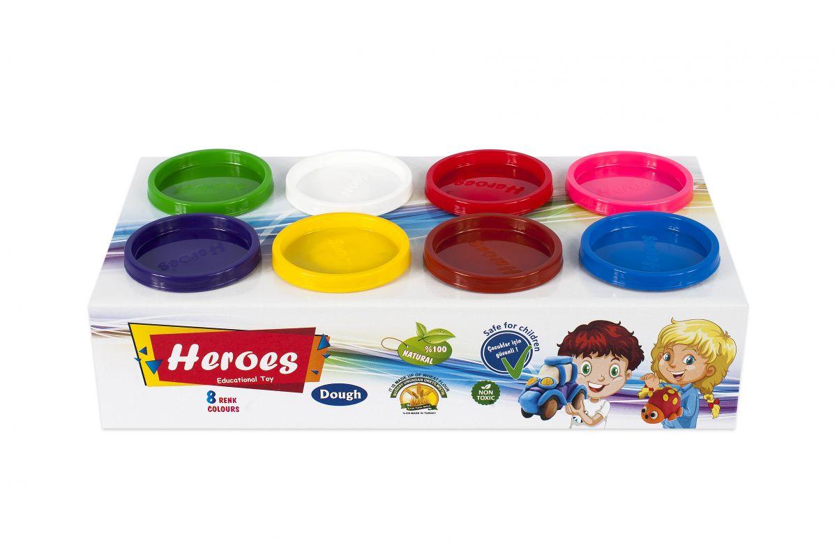 

Набор теста для лепки Heroes 8 цветов Play Toys (E ERN-559), Разноцветный