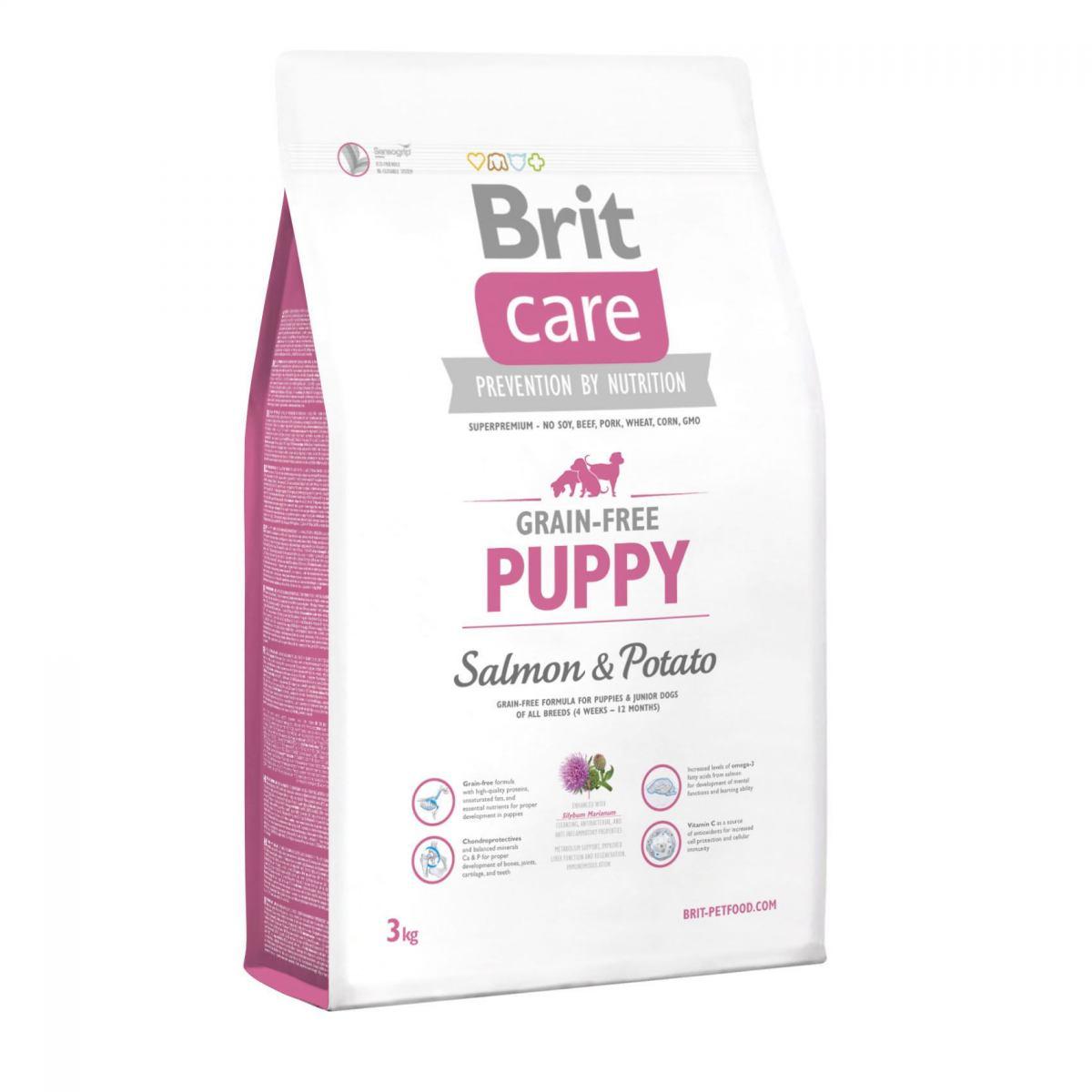 

Сухой корм для щенков всех пород Brit Care GF Puppy Salmon & Potato 3 кг (лосось и картофель)