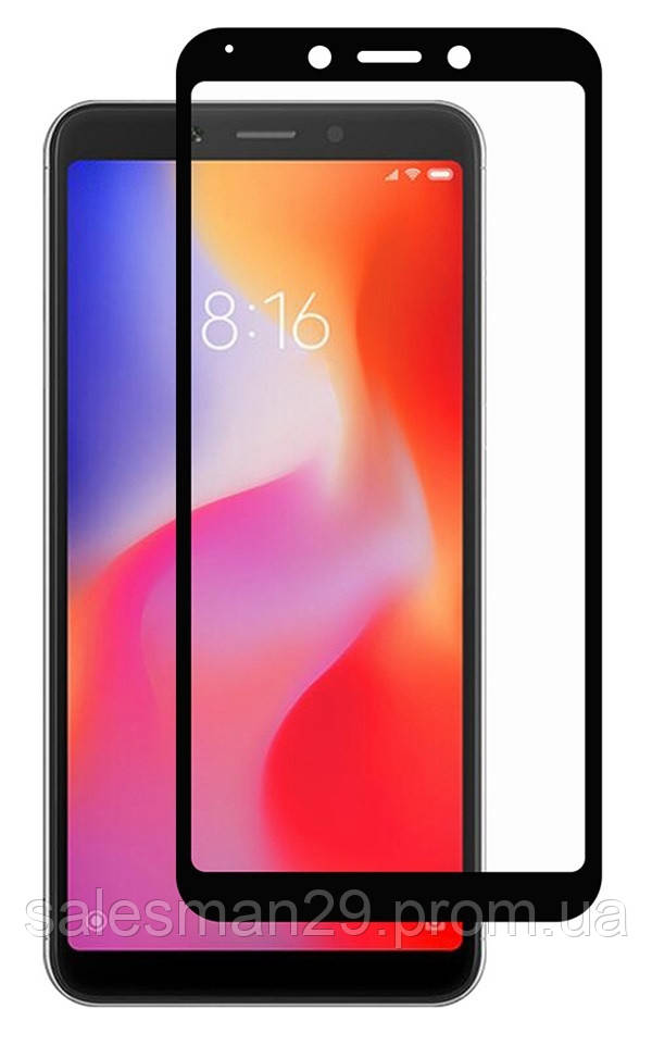 

Защитное стекло 3D Xiaomi Redmi 6, Redmi 6A 3D Черный