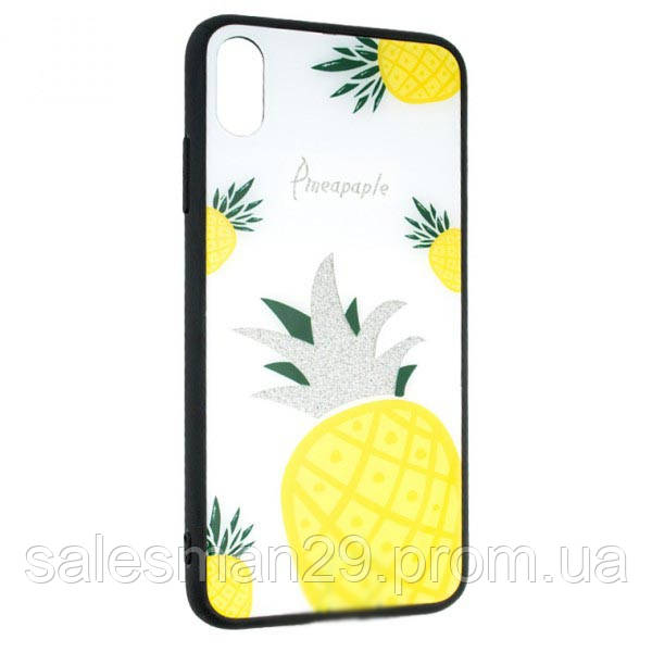 

Чехол накладка Glass Case Apple iPhone X, XS Pineapple, Микс