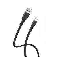 Кабель HOCO X44 Soft silicone charging data cable for Type-C 2,4 A 1m. Black
