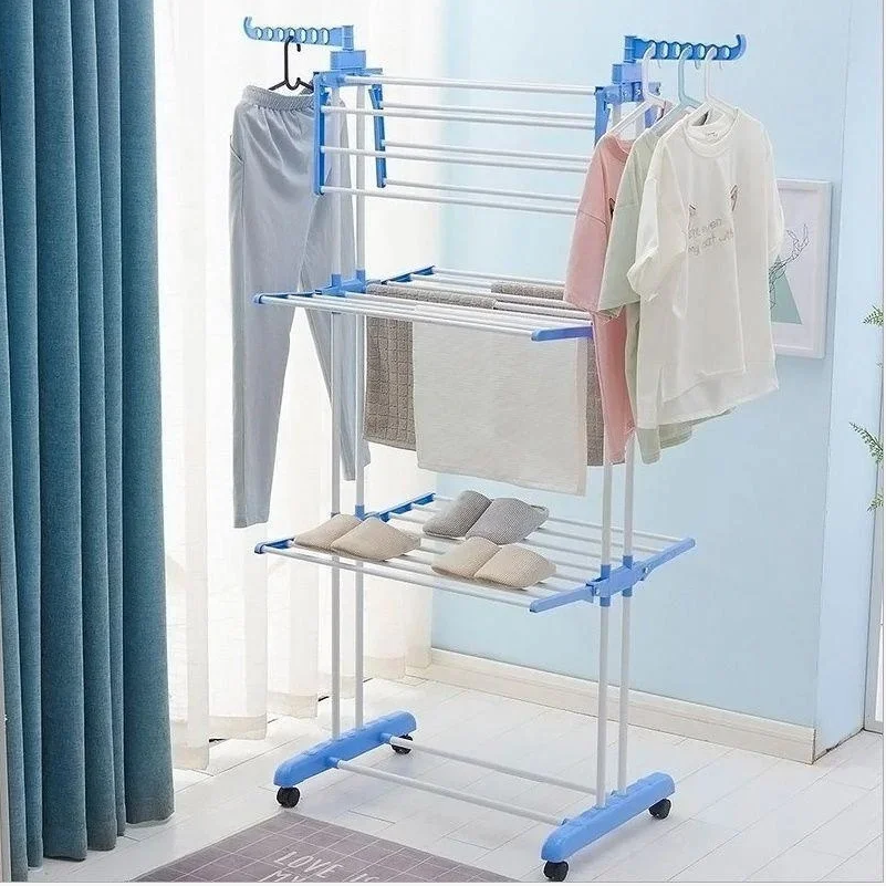 

Многоярусная сушилка для белья, вещей, одежды Garment rack with wheels складная, Белый