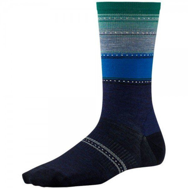 

Термоноски Smartwool Women's Sulawesi Stripe Socks SW560 Ink Heather, M, Light gray heather