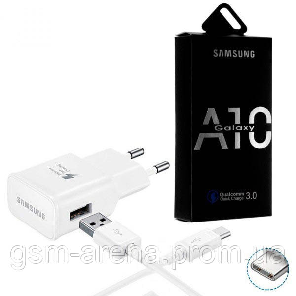 

Зарядное устройство Samsung A10 Fast Charger 5V-2A 9V-1.6A 2in1 Type-C Белый