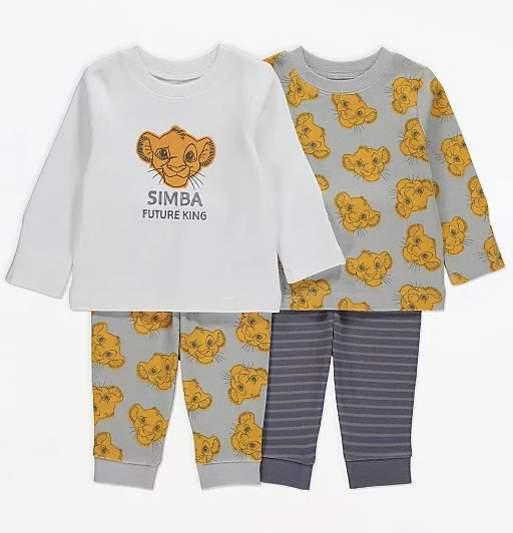 

Пижама George Simba 9 мес, белый 9 мес, Серый