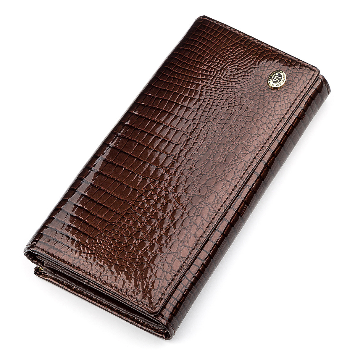 

Кошелек женский ST Leather 18396 (S3001A) лакированная кожа Коричневый
