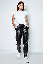 Жіночі брюки з екошкіри для зими на хутрі (Джекі jd), фото 3