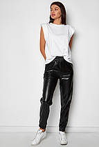 Жіночі брюки з екошкіри для зими на хутрі (Джекі jd), фото 2