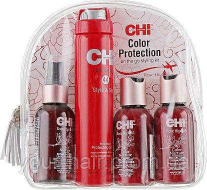 

CHI Rose Color Protection-Набір, (sh/59ml+ cond/59ml+ spray/tonic/59ml+spray/74g)