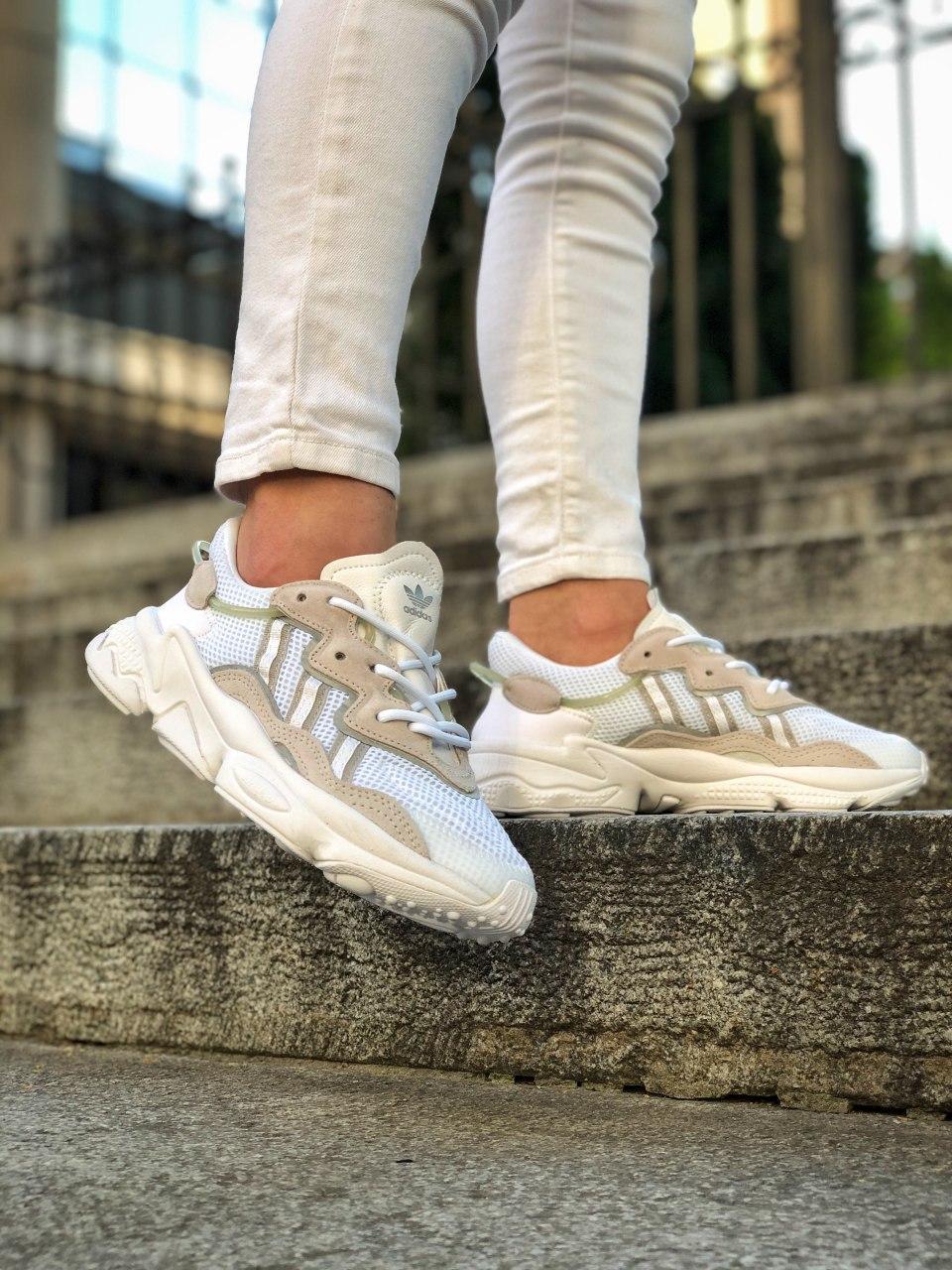 

Женские кроссовки Adidas Ozweego Cream / Адидас Озвиго Кремовые 39, Бежевый