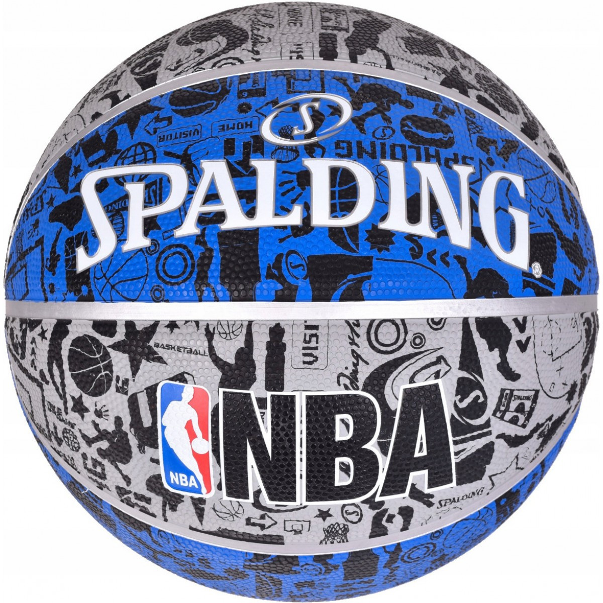 

Мяч баскетбольный Spalding NBA Graffiti Outdoor Grey/Blue размер 7