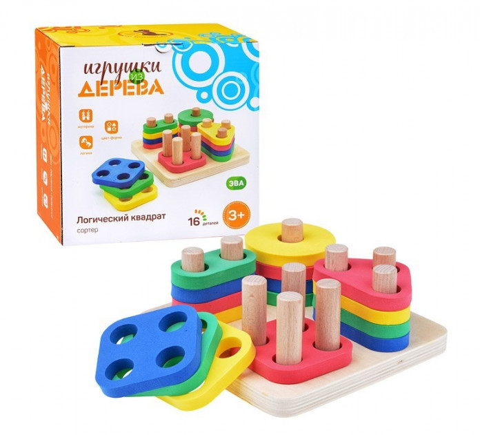 

Деревянная игра логичный квадрат