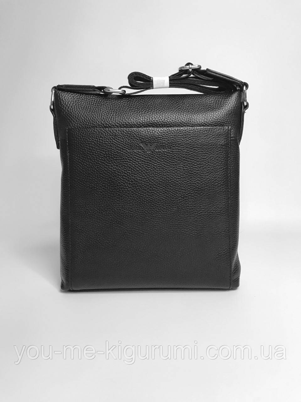 Мужская сумка из натуральной кожи Giorgio Armani 26 х 24 х 4