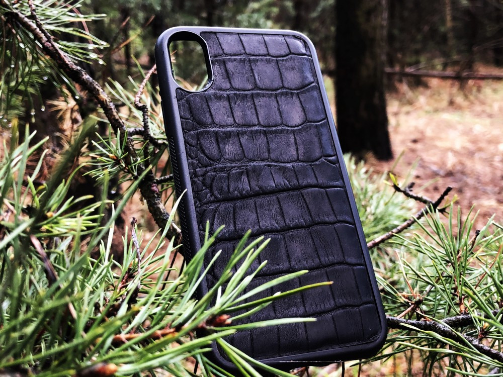 

Чехол для (Iphone X) alligator black, Черный