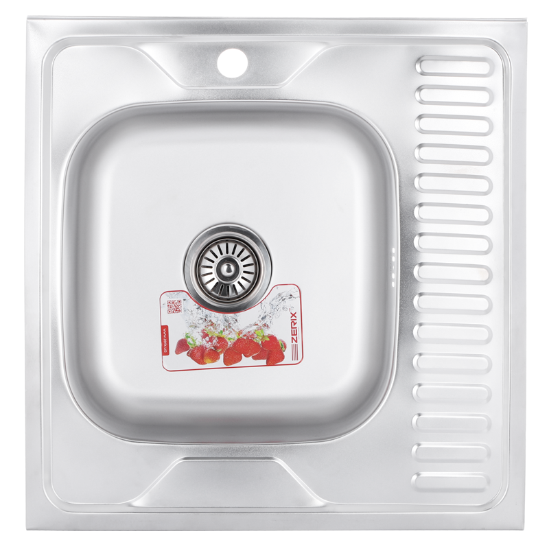 

Мойка кухонная ZERIX Z6060L-04-160E (satin) (ZM0567), Стальной
