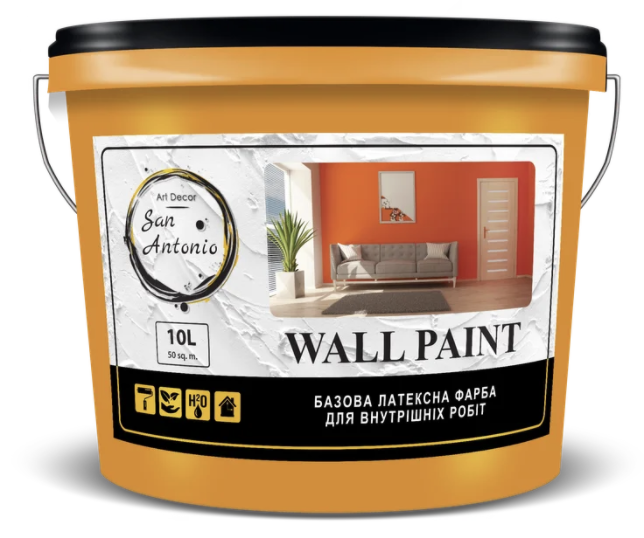 

Базовая латексная краска Wall Paint ТМ "San Antonio" 10 л.