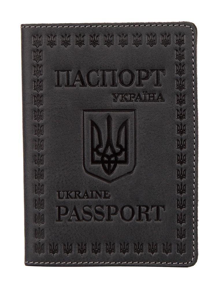 

Кожаная обложка для паспорта европейского качества Shvigel 16132 Серый