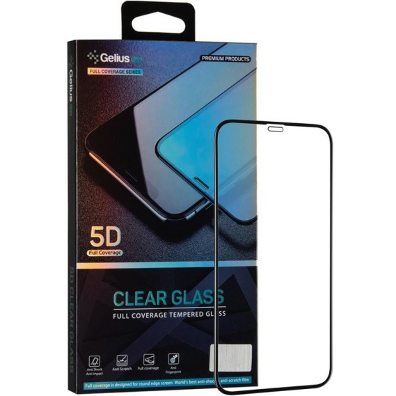 

Защитное стекло Gelius Pro 5D Clear Glass для Apple iPhone 12/12 Pro Black, Черный