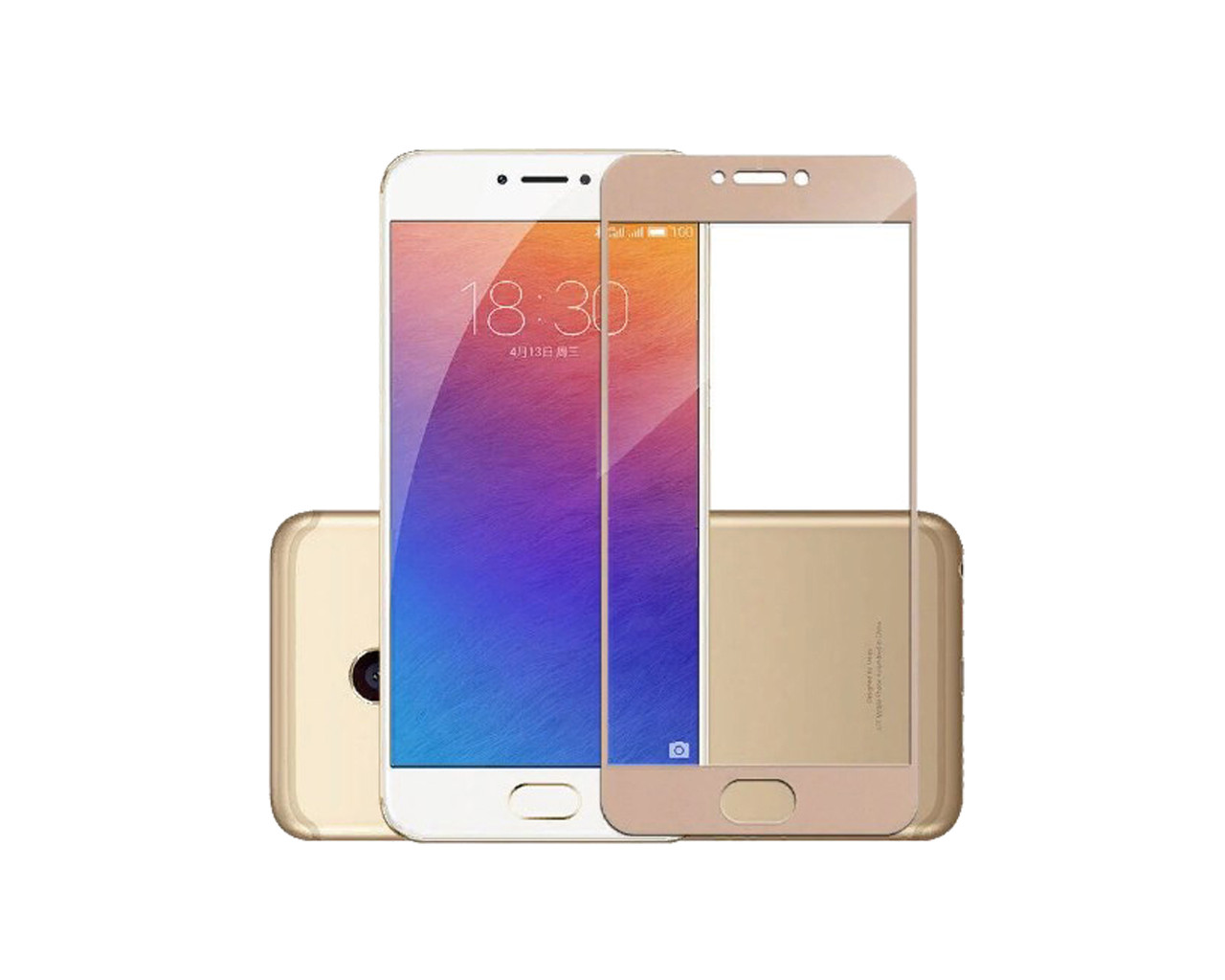 

Защитное 3D стекло Full Cover для Meizu M3 Note Gold (1966), Золотистый