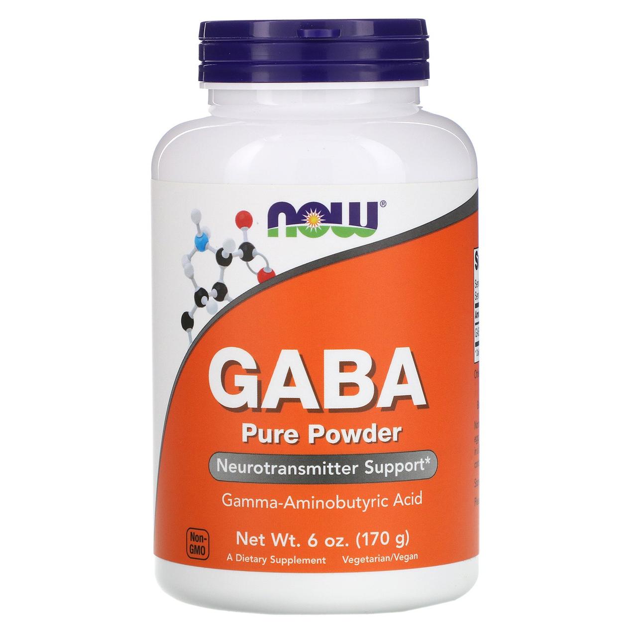 

GABA, Now Foods, чистый порошок, 170 г