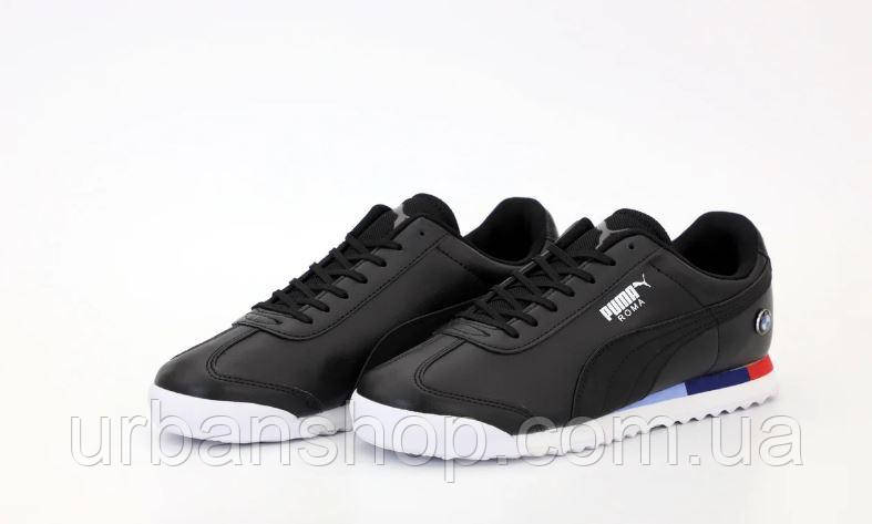 

Кросівки чоловічі puma roma bmw. black white р41-45 12060, Черный