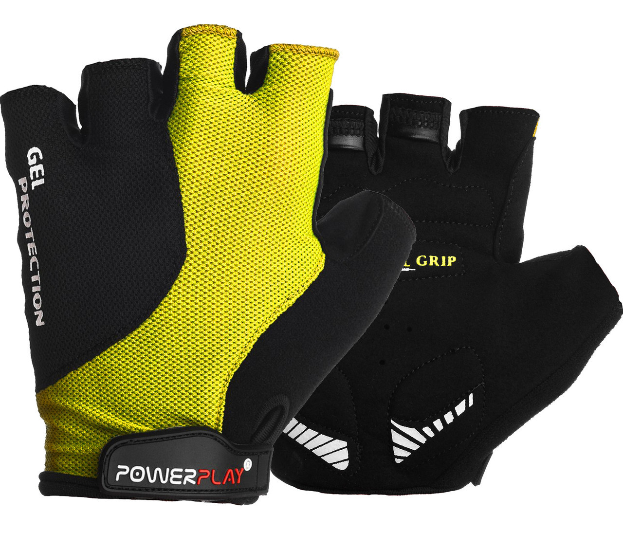 

Велорукавички PowerPlay 5028 B XL Чорно-жовті (5028B_XL_Yellow), Black-yellow