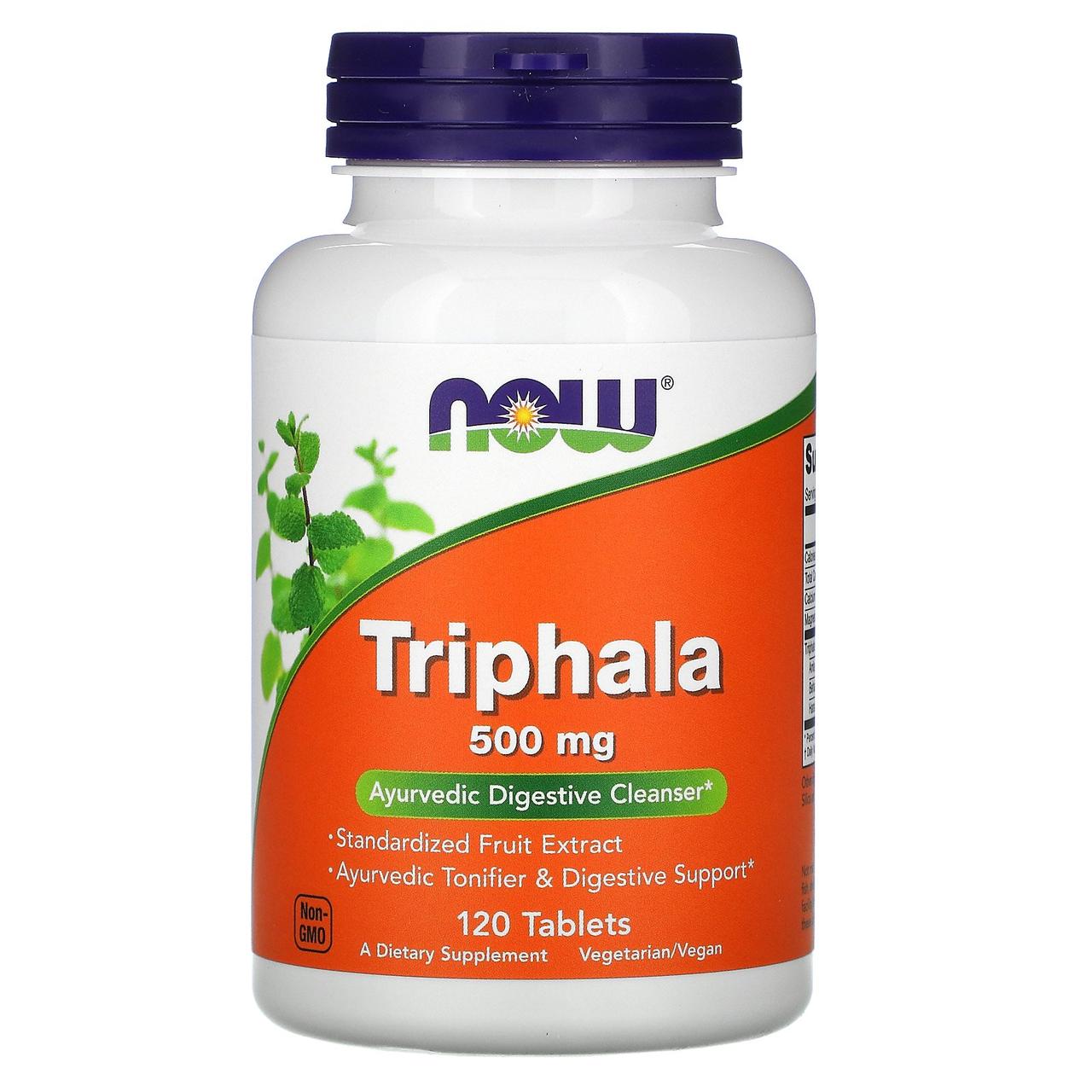 

Трифала (Triphala), Now Foods, 500 мг, 120 таблеток