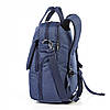 Рюкзак деловой с плечевым ремнем 2 в 1 городской школьный подростковый синий Dolly 398, фото 5