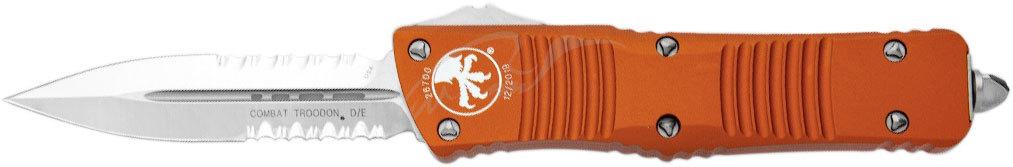 

Нож Microtech Combat Troodon Double Edge Satin DS. Полусеррейтор. Цвет : orange