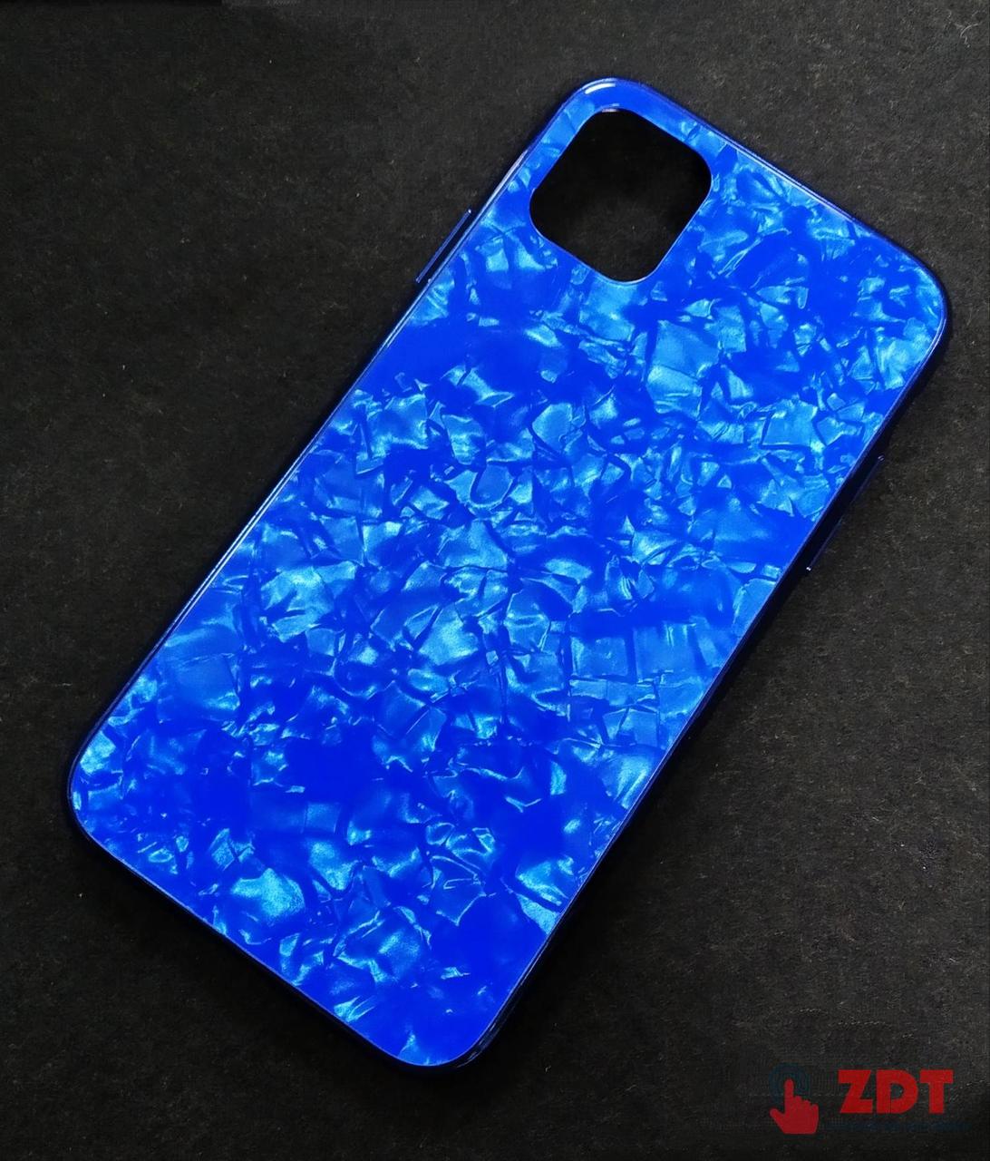 

Накладка Marble Glass для iPhone 11- синий (782890)