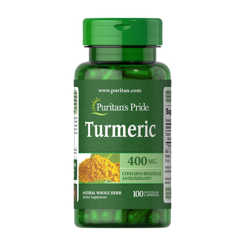 

Экстракт куркумы Puritan's Pride Turmeric 400 mg 100 caps