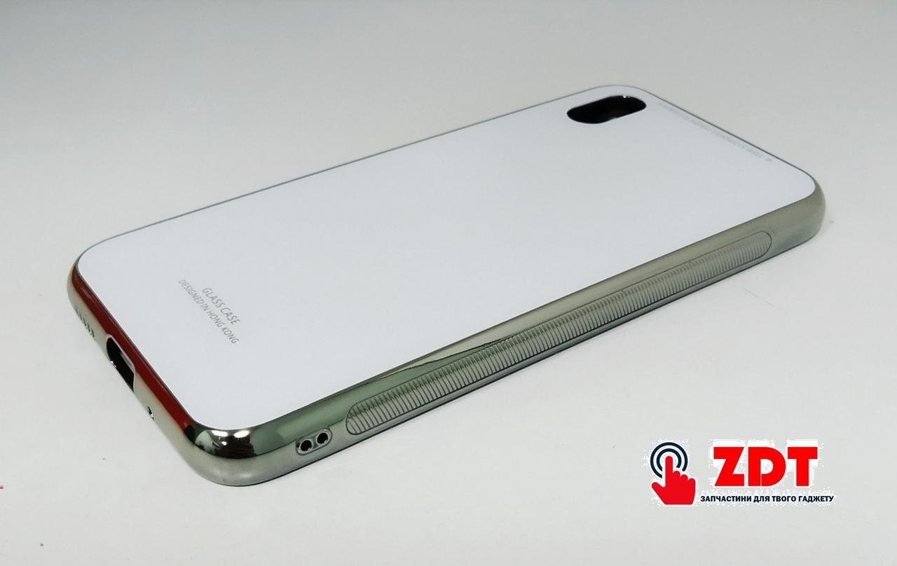 

Накладка Glass с окантовкой для Huawei Y5 (2019)- белый (782224)