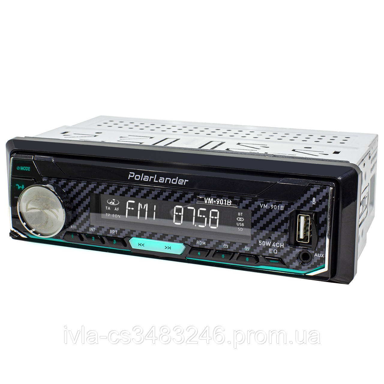 

Автомагнитола Polarlander VM-901B 1DIN Bluetooth/FM радио/USB/AUX/MP3/SD card со съемной передней панелью