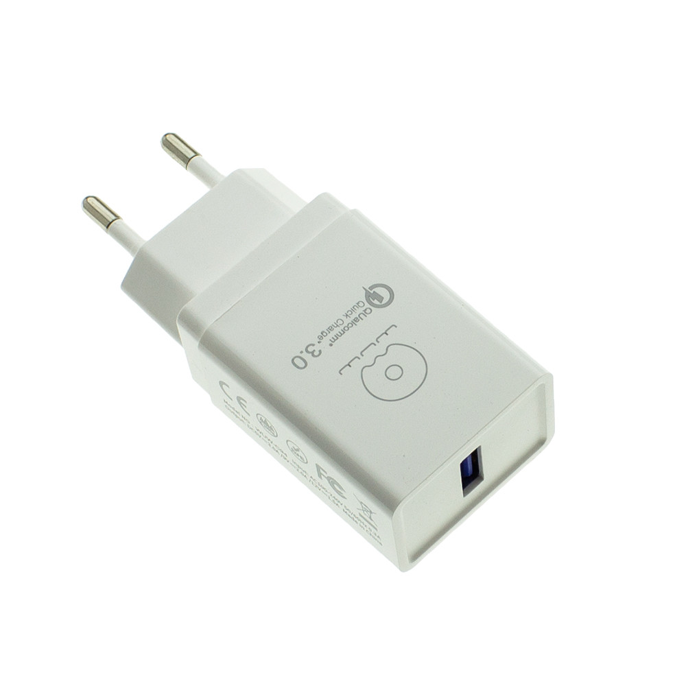 

Зарядное устройство Wuw C94 3.0A 18W Qualcomm 3.0 USB Power Белый (00007133, White