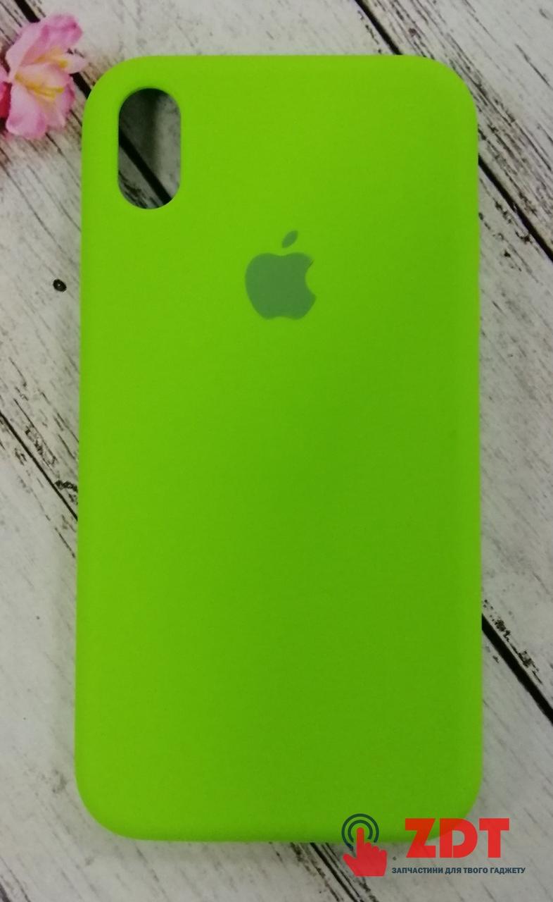 

Накладка Silicone Case Original Full Cover для iPhone XR- №40 светло-салатовый (814792)