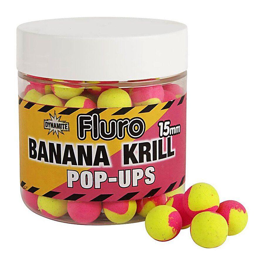 

Бойлы Dynamite Baits Two Tone Banana & Krill Fluro Pop-Ups 20 мм 100 г