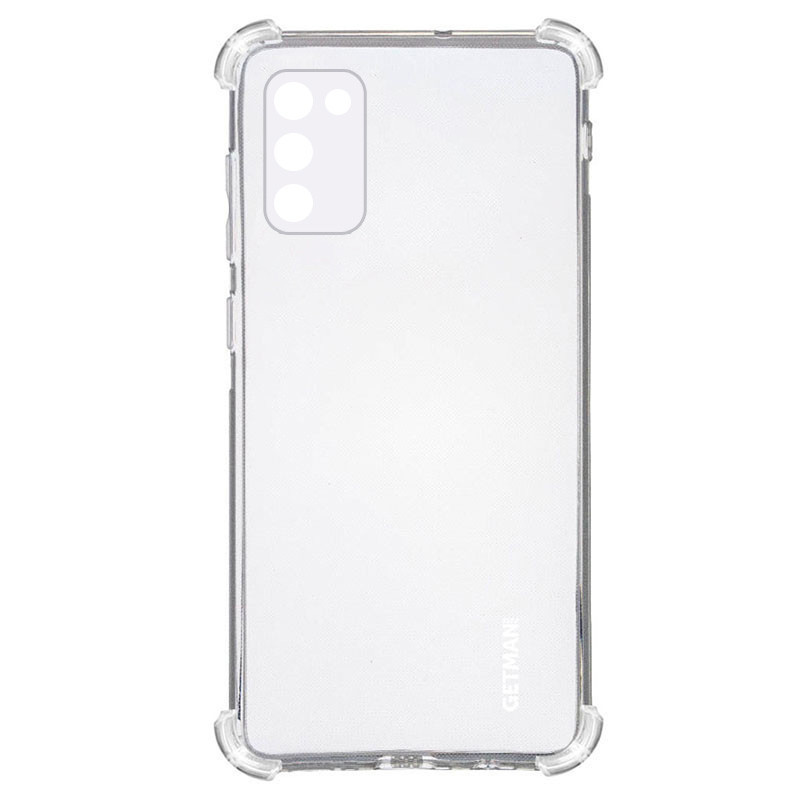 

TPU чехол GETMAN Ease logo усиленные углы для Samsung Galaxy A02s, Бесцветный (прозрачный)