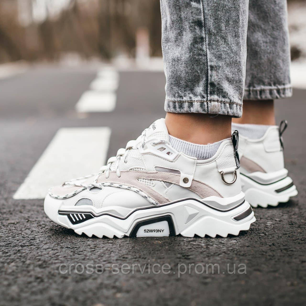 

Кроссовки женские Calvin Klein Strike 205 White Grey жіночі кросовки келвин кляйн стильные белые кроси 39, Белый