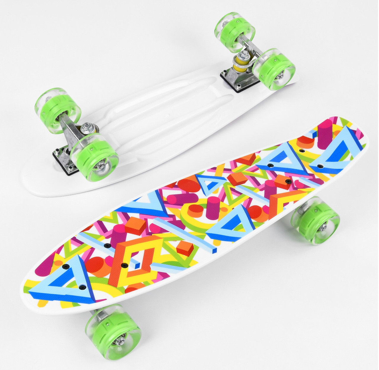 

Скейт Пенни борд Best Board, доска=55см, колёса PU, СВЕТЯТСЯ, d=6см