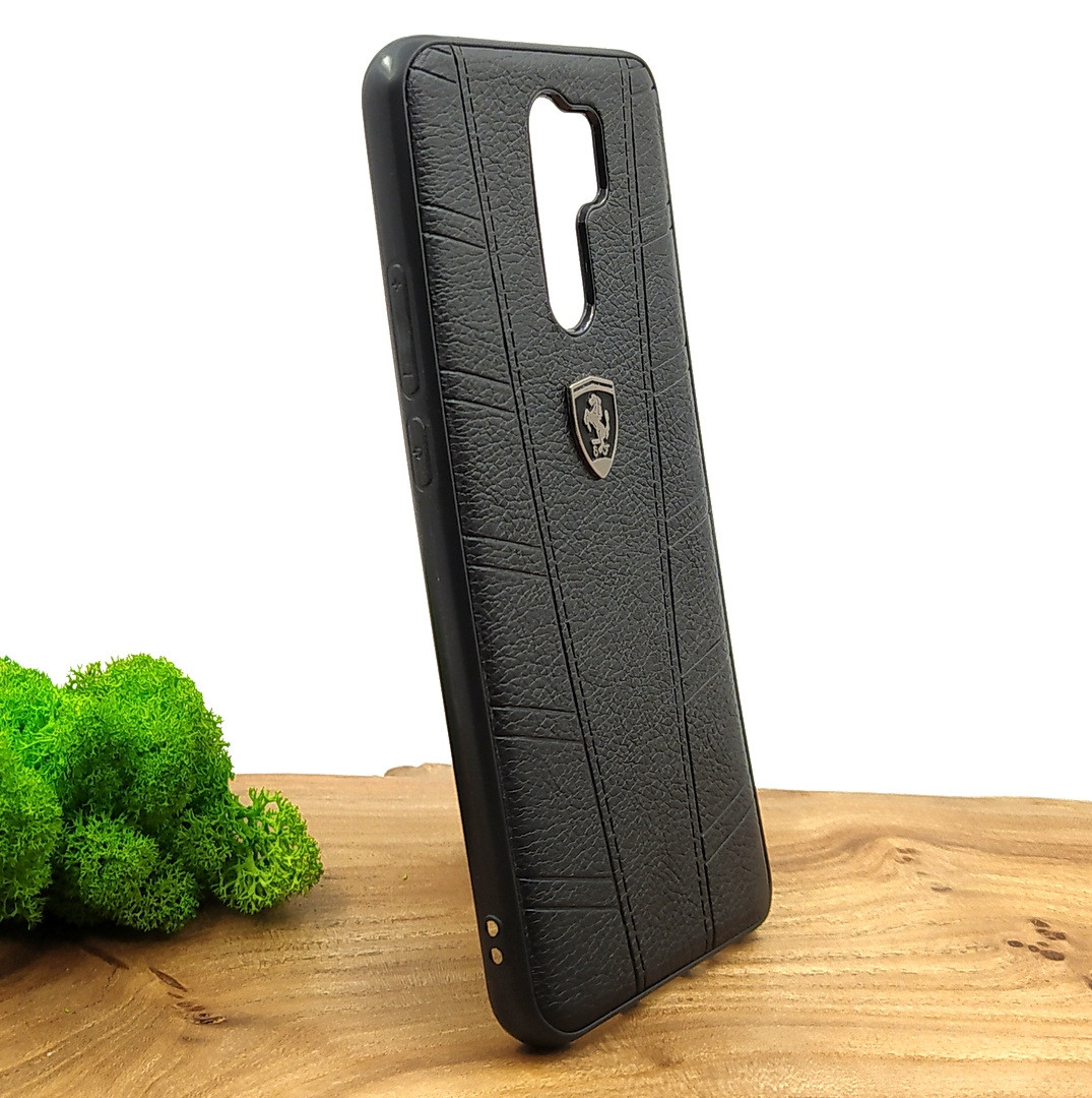 

Чехол-накладка TOTU LEATHER CASE Ferrari design для Xiaomi Redmi9, Черный