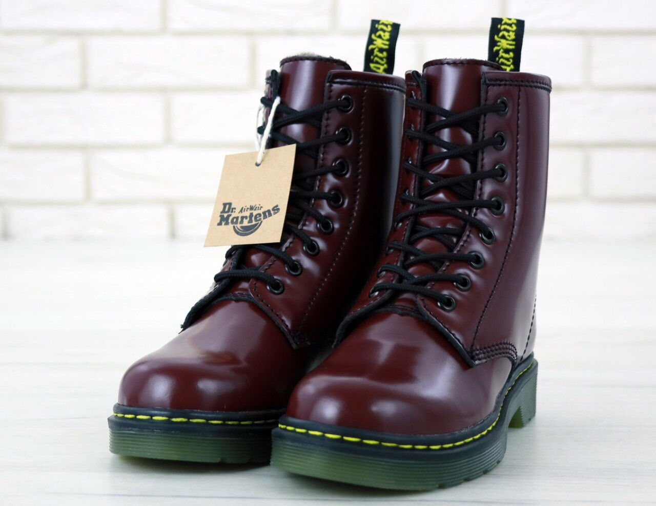 

Зимние Женские бордовые Ботинки Dr.Martens 38, Бордовый