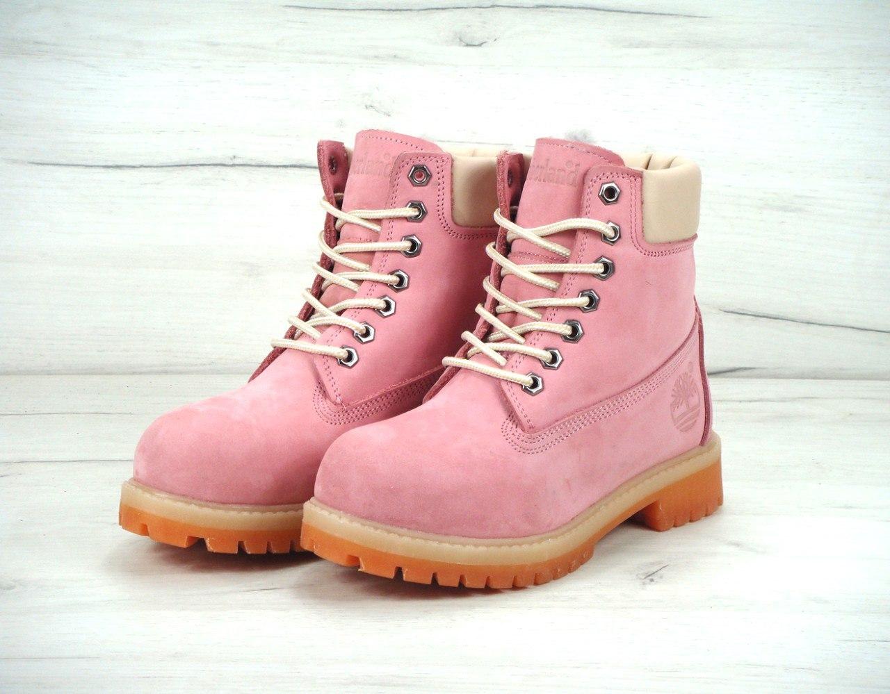 

Зимние Женские розовые Ботинки Timberland Original 40, Розовый