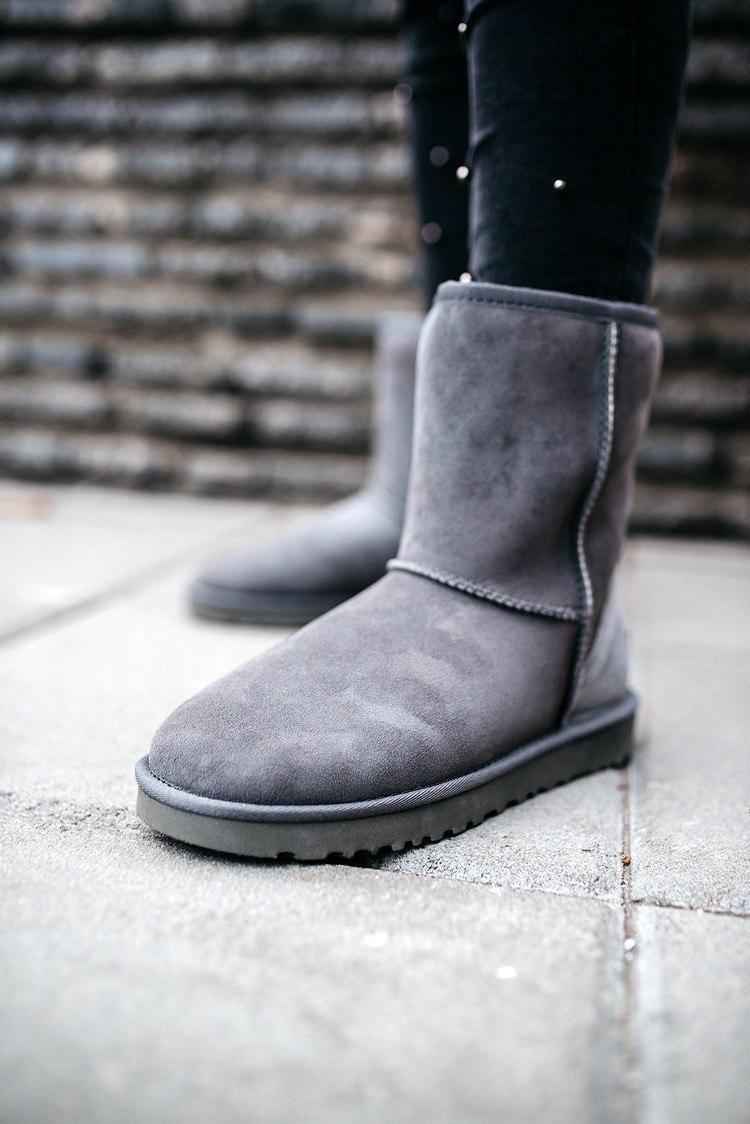 

Женские Зимние серые Угги UGG CLASSIC 40