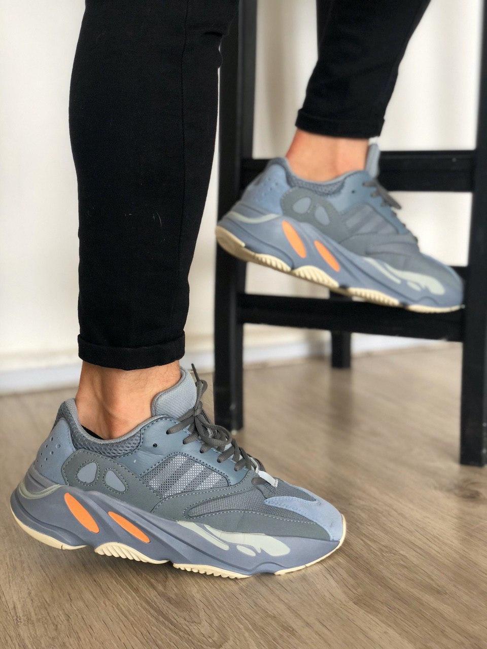 

Мужские кроссовки adidas Yeezy Boost 700 голубые, АдиДас Изи Буст 700, рефлектив, код FL-3158, Голубой