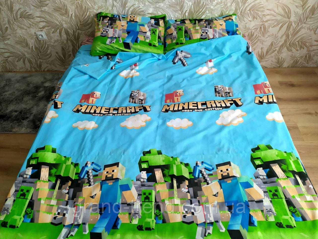 

3D Двуспальное детское постельное белье комплект Minecraft