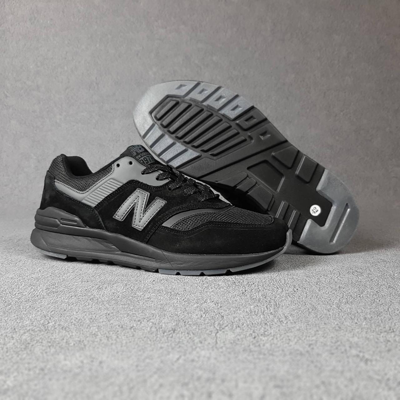 

Кроссовки мужские New Balance 997H черные, Нью Баланс, натуральная замша, сетка, прошиты. Код OD-10381, Черный