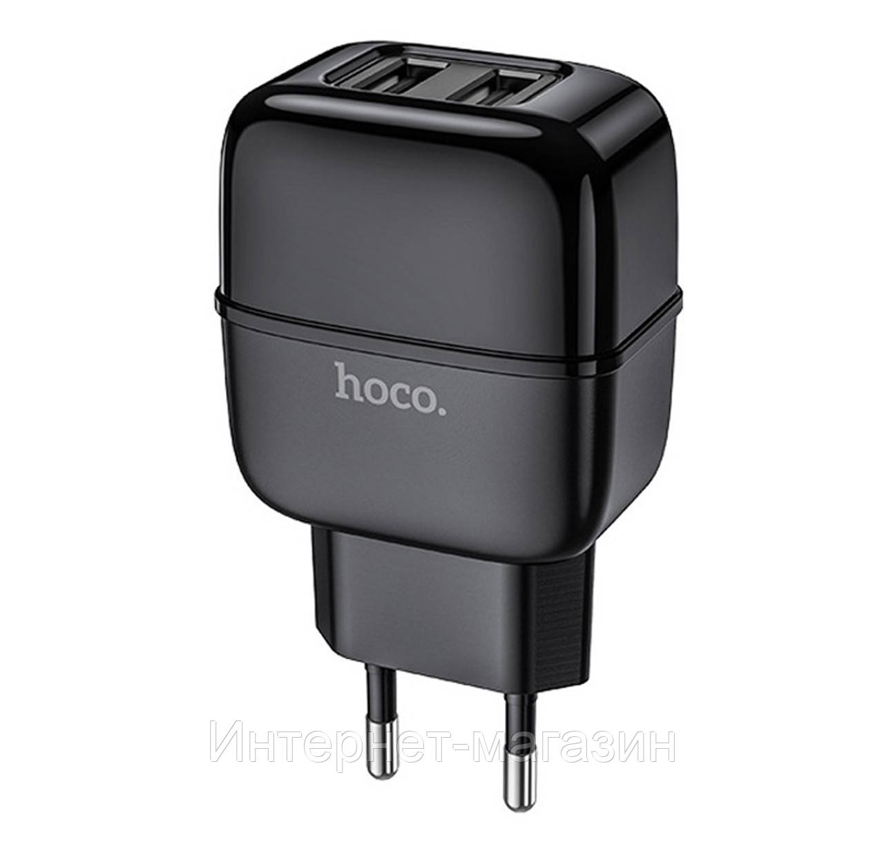 

Сетевое зарядное устройство Hoco C77A (2USB 2.4A) Черный