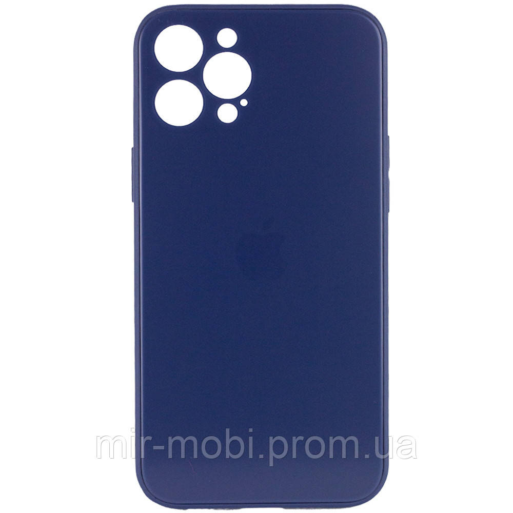 

TPU+Glass чехол GLOSSY Logo Full camera для Apple iPhone 12 Pro Max (6.7"), Синий