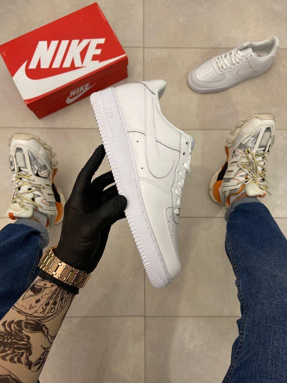 

Кроссовки Nike Air Force 1 Full White мужские, белого цвета, Найк Аир Форс 45, Белый